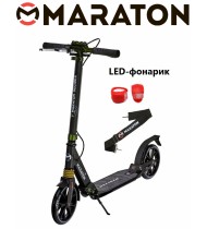 Самокат Maraton Decider (2020) черный + LED фонарик Самокат Maraton Decider (2020) черный + LED фонарик