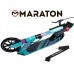 Самокат Maraton Delta (2021) Бирюзовый + LED фонарик и держатель