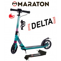 Самокат Maraton Delta (2021) Бирюзовый + LED фонарик и держатель