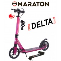 Самокат Maraton Delta (2021) Фиолетовый + LED фонарик и держатель