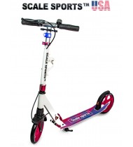 Самокат Scale Sports (ss-08) USA Бело-розовый Ручной тормоз Самокат Scale Sports (ss-08) USA Бело-розовый Ручной тормоз