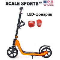 Самокат Scale Sports (ss-09) USA Оранжевый + Led фонарик