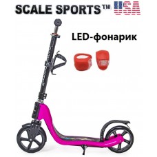 Самокат Scale Sports (ss-09) USA Розовый + Led фонарик