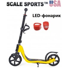 Самокат Scale Sports (ss-09) USA Желтый + Led фонарик