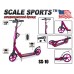 Самокат Scale Sports SS-10 Розовый 2021 + Led фонарик USA малиновый
