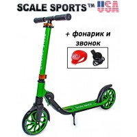 Самокат Scale Sports SS-17 Wild Зеленый + Led фонарик и звонок