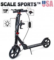 Самокат Scale Sports (ss-18) черный + led фонарик