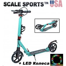Самокат Scale Sports SS-20 LED Бирюзовый (светящиеся колеса)
