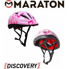 Шлем Maraton Discovery розовый сердечки